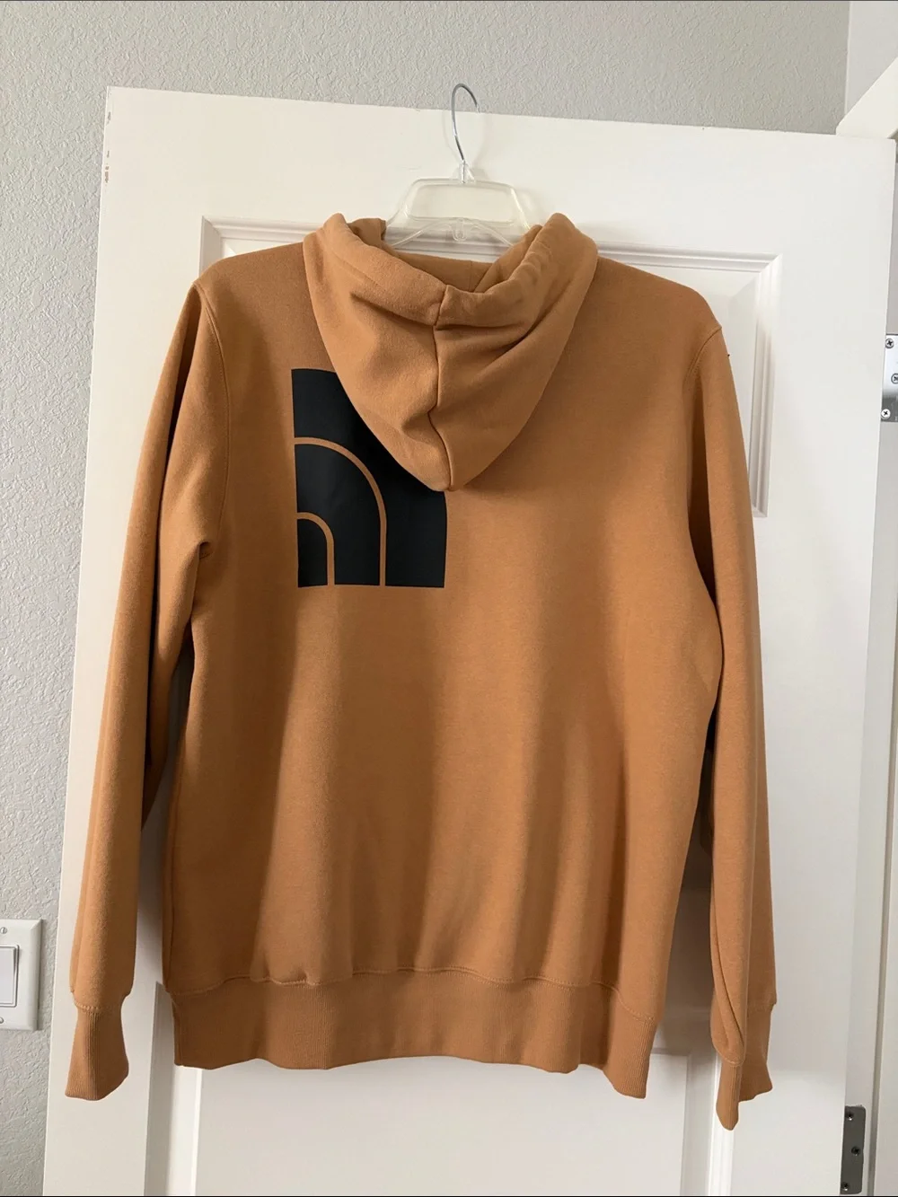 The North Face Men's Pullover Hoodie - Almond Butter with Black Logo
